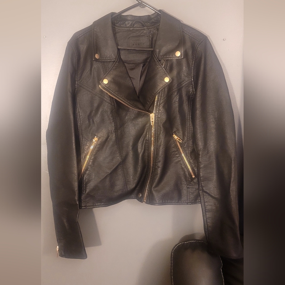 Blank NYC Women's Black Leather Jacket